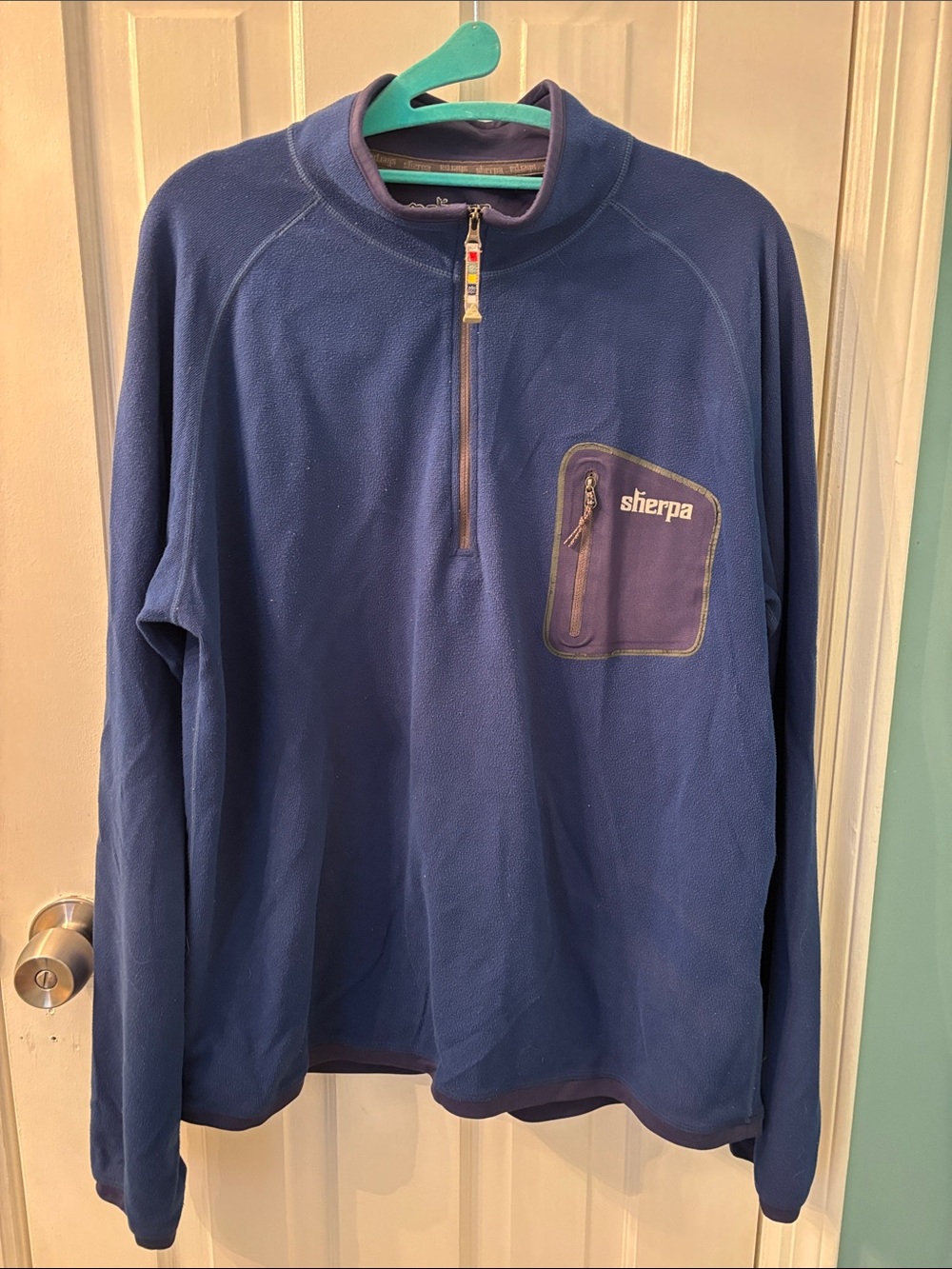 Sherpa Men’s Navy Half-Zip Performance Fleece Jacket